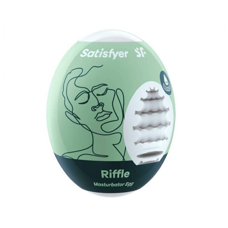 Satisfyer Masturbator Egg Riffle On The Go Pleasure With A Textured Twist