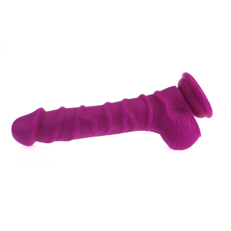 X-Men Realistic Dildo Ridged Shaft W Balls Purple