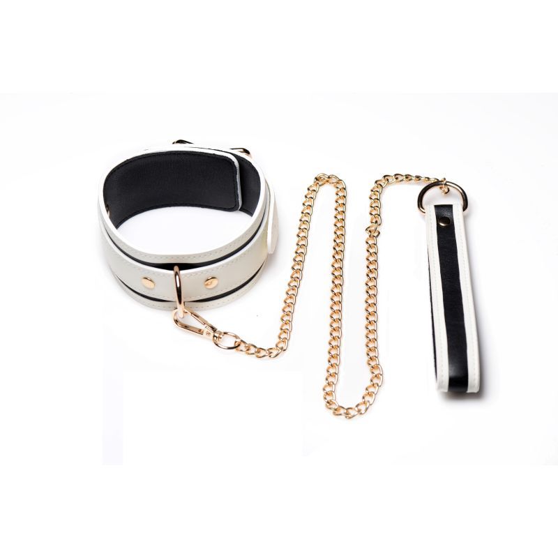 Master Series Kink In The Dark Glowing Collar And Lead Fluro Green