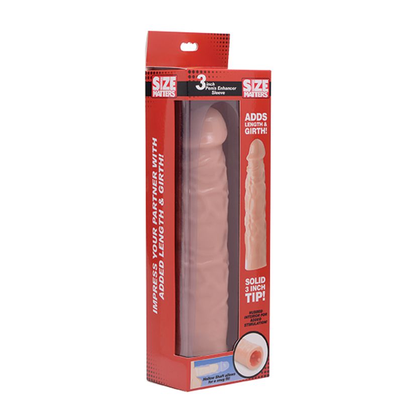 Size Matters 3In Flesh Penis Enhancer Sleeve