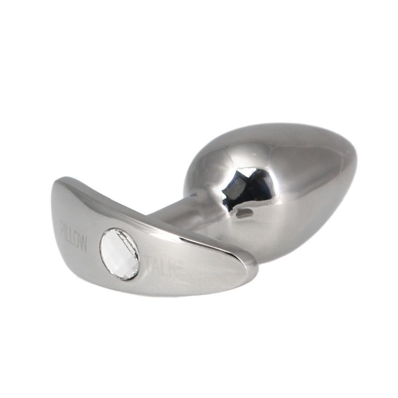 Pillow Talk Sneaky Luxurious Stainless Steel Anal Plug W Swarovski Crystal