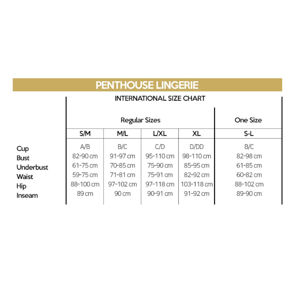 Penthouse Mermaid Fantasy Panties Black S/M