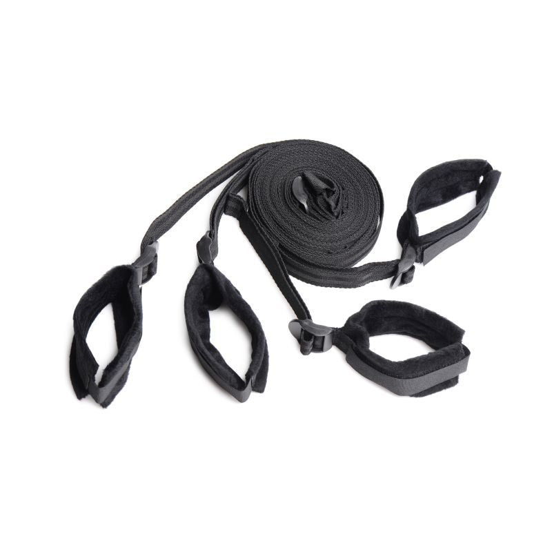 Strict Bed Restraint Bondage Kit Black