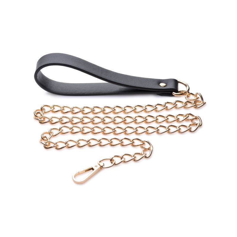 Master Series Leashed Lover Black/Gold Chain