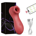 App Controlled Clit Sucker Vibrator for Women Nipple Stimulator Masturbator for Couples - Red