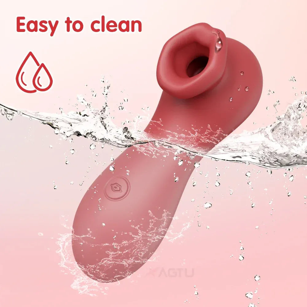 App Controlled Clit Sucker Vibrator for Women Nipple Stimulator Masturbator for Couples - Red