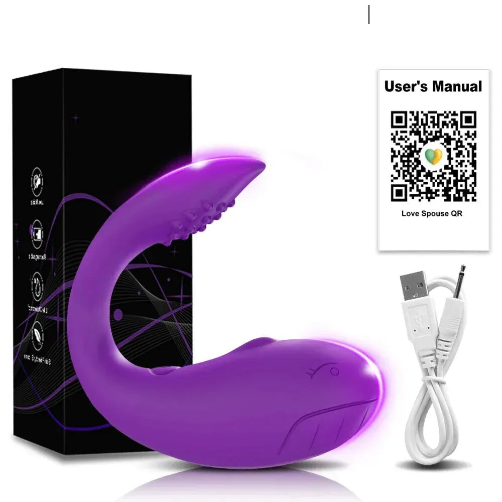 Interactive Vibrating Love Egg Dual Motor Panty Vibrator for Couples - Red