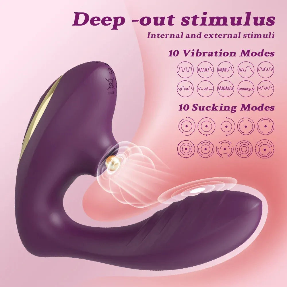 Vibrating Clit Sucker for Women G Spot Stimulator Female Masturbator - Pink