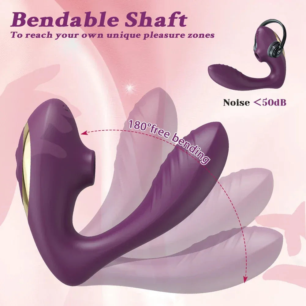 Vibrating Clit Sucker for Women G Spot Stimulator Female Masturbator - Pink