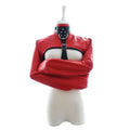 PU Leather Straitjacket Style Arm Binder & Posture Corrector with Adjustable Straps(red)