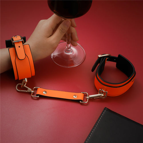 Adjustable PU Leather Bondage Cuff - Wrist/Ankle Restraint, Sold Individually(Luminous green-handcuffs)