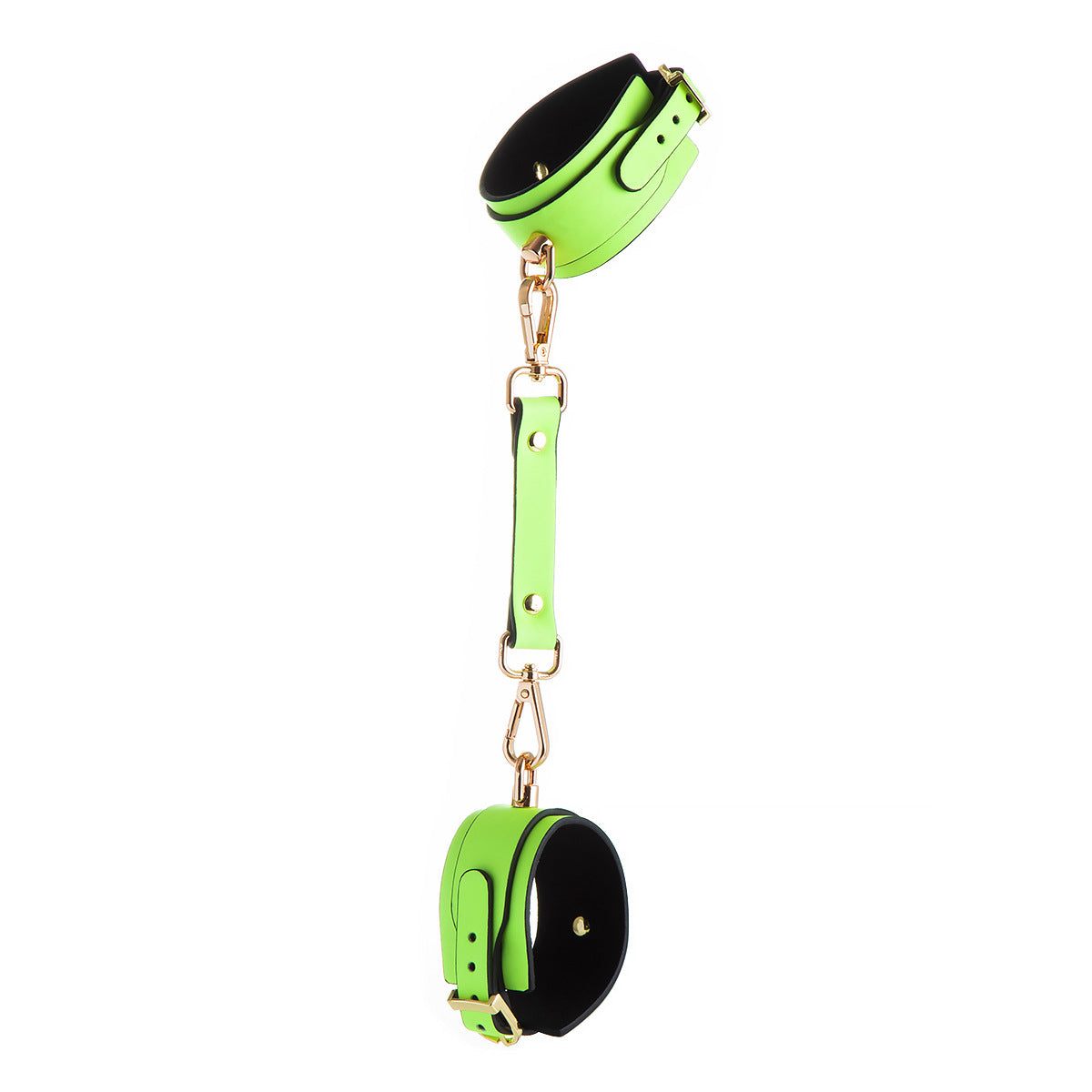Adjustable PU Leather Bondage Cuff - Wrist/Ankle Restraint, Sold Individually(Luminous green-anklet)