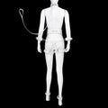 Full Body PU Leather Bondage Restraint Set with Collar, Leash, Cuffs & Harness - Adjustable Adult Play(White)