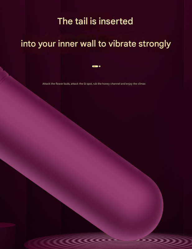 (Purple) Powerful Dual Stimulation Wand Vibrator - Heated Tip, Multi-Mode, LCD Display