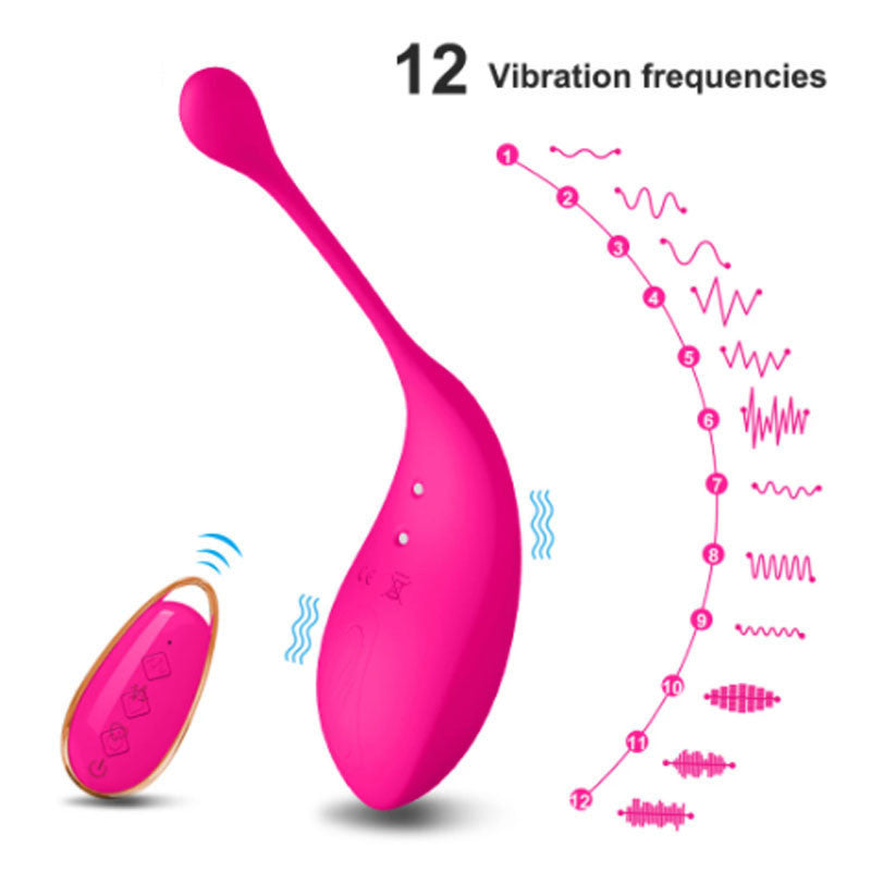 Pink Silky Silicone Remote Control Vibrating Egg - 12 Powerful Modes for Discreet Pleasure