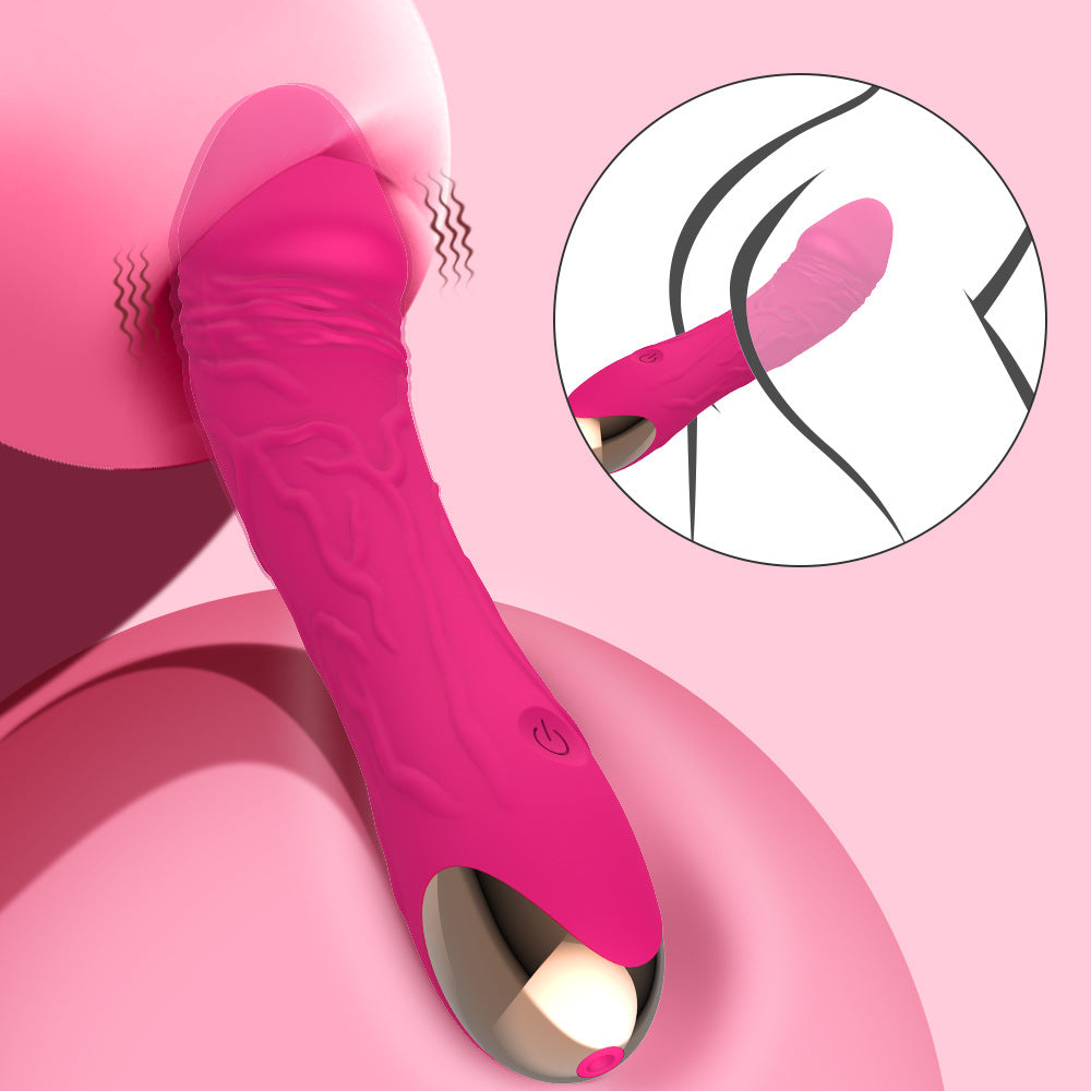 Pink Intense Pleasure G-Spot Vibrator - 20 Speed Rechargeable Silicone Wand with Magnetic Charging