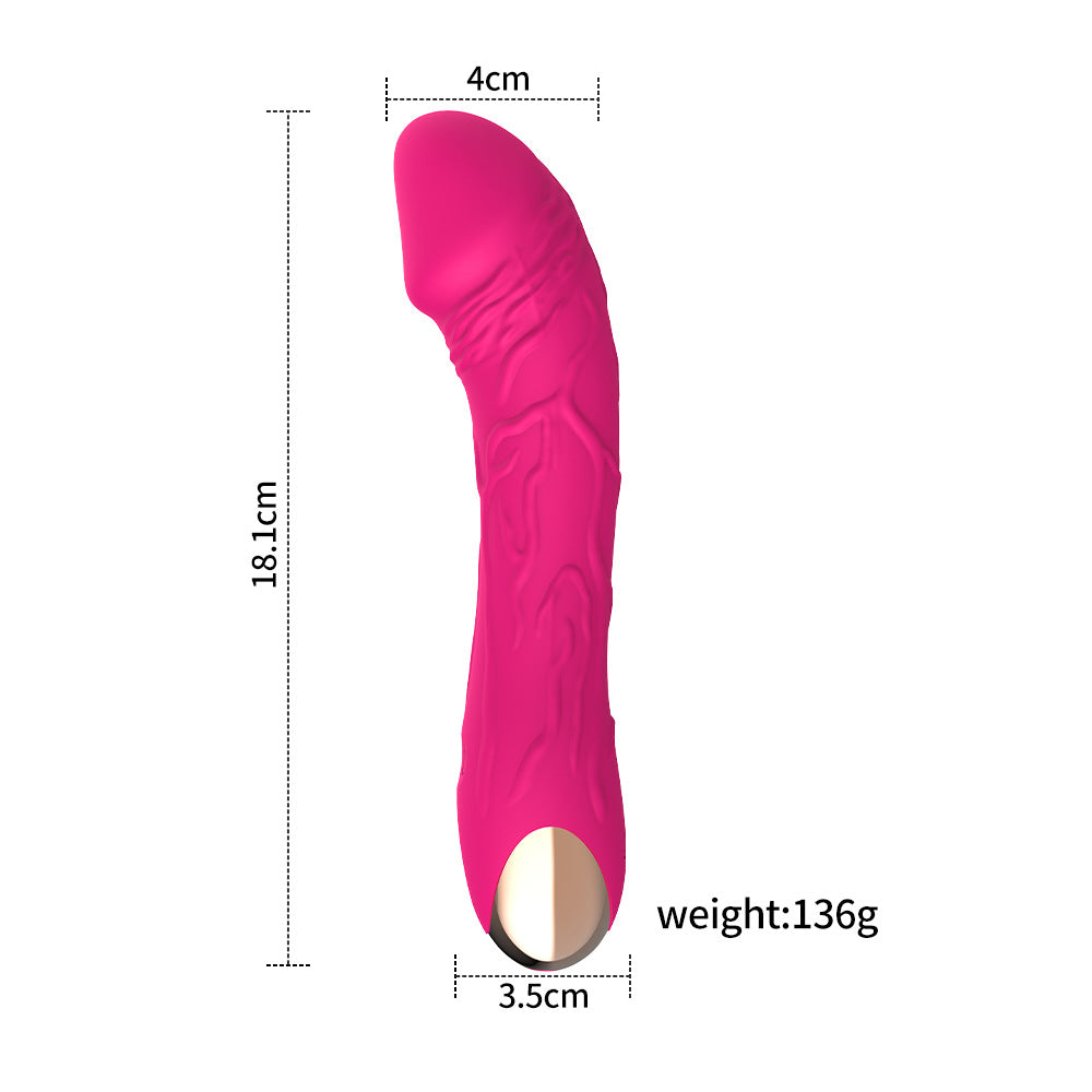 Black Intense Pleasure G-Spot Vibrator - 20 Speed Rechargeable Silicone Wand with Magnetic Charging