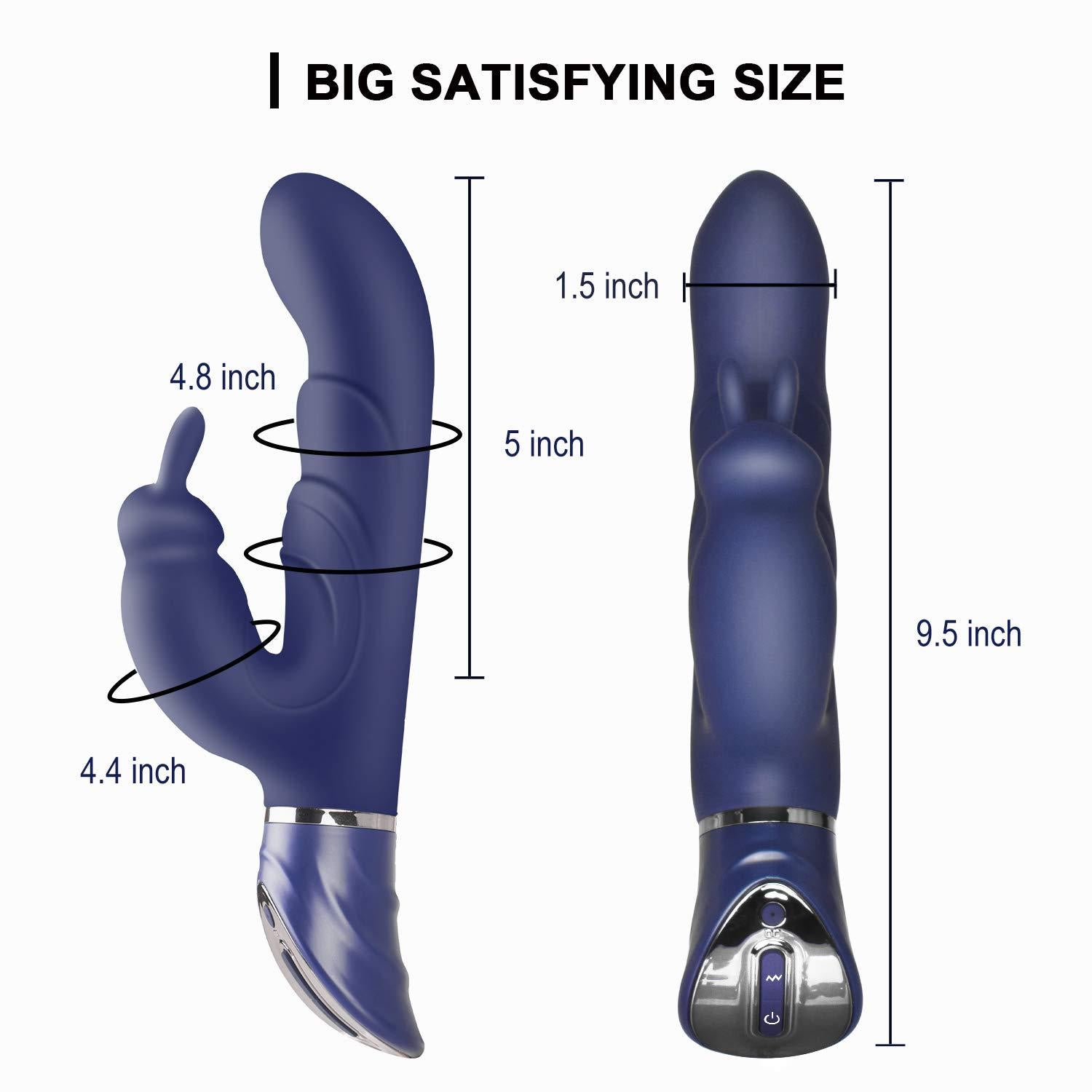 Purple Dual-Action Rabbit Vibrator - Female Pleasure Toy (USB Rechargeable)