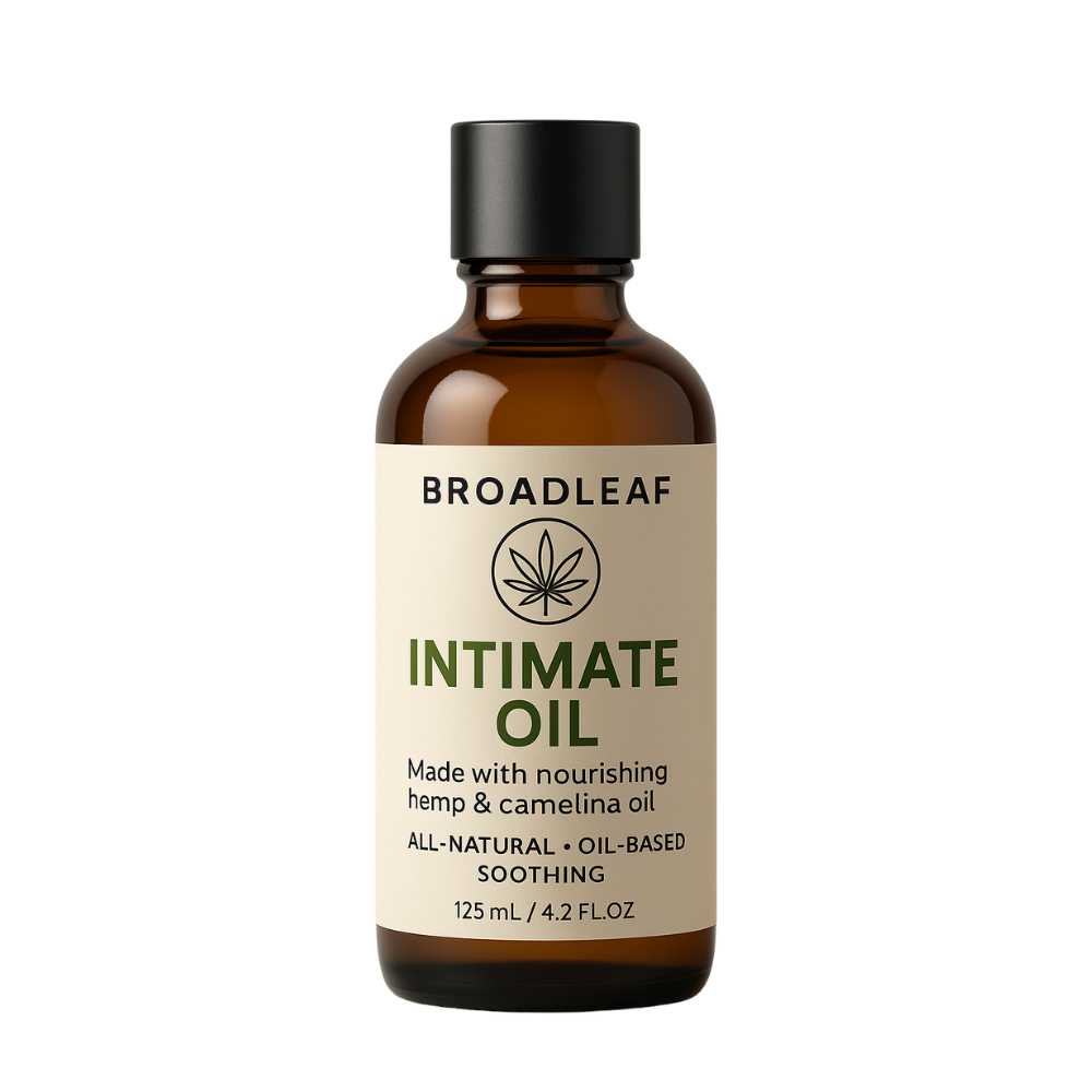 Broadleaf Hemp Intimate Oil – Hemp & Camelina + Rose Blend 50ml
