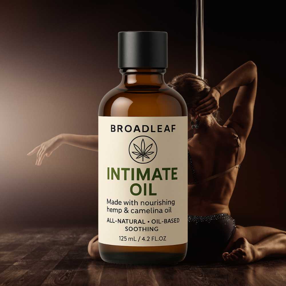 Broadleaf Hemp Intimate Oil – Hemp & Camelina + Rose Blend 50ml