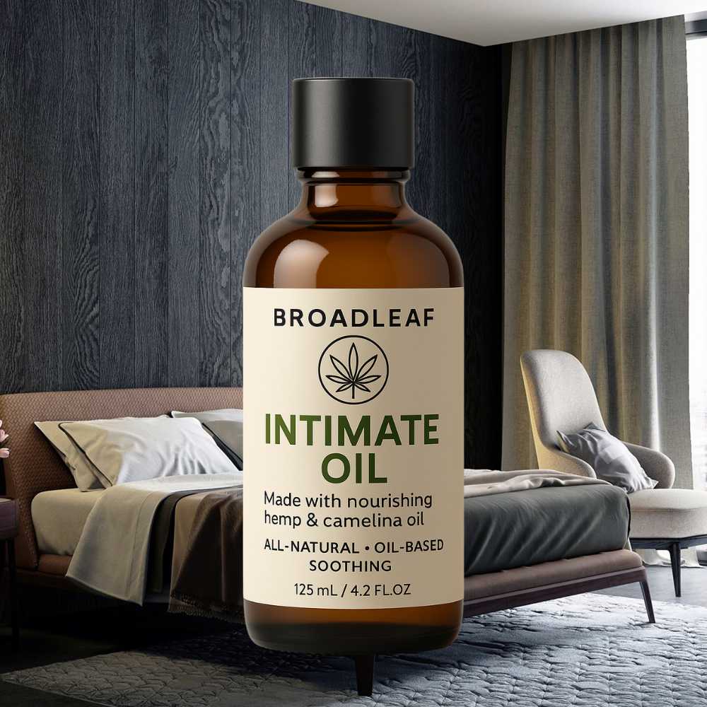 Broadleaf Hemp Intimate Oil – Hemp & Camelina + Rose Blend 50ml